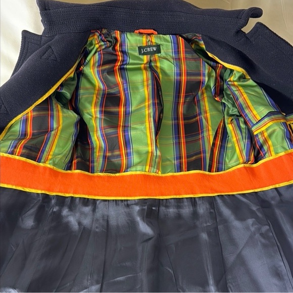 Vintage J.Crew Navy Wool Toggle Hooded Peacoat Size 2 - Picture 5 of 5